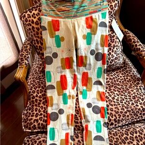 NEW WITH TAGS - Niyama Sol Atomic Barefoot Multicolor Patterned Leggings